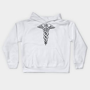 Nurse Symbols  Caduceus Nursing Kids Hoodie